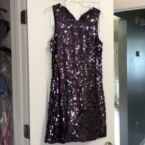 Deep Purple Sequin Dress